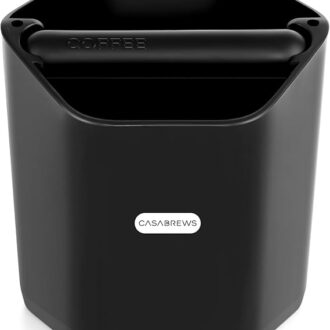 CASABREWS KB16 Espresso Knock Box, 5 Inch Shock Absorbing Non-Slip Coffee Ground Knock Box with Removable Knock Bar, Espresso Dump Bin for Home/Office, Espresso Machine Accessories